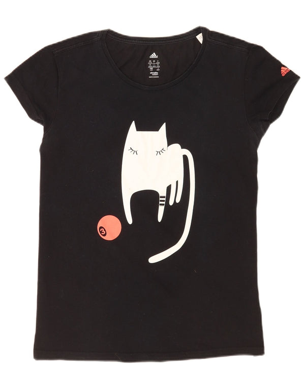 Camiseta Adidas Regular Graphic Feminina Top UK 16/18 Grande Preto