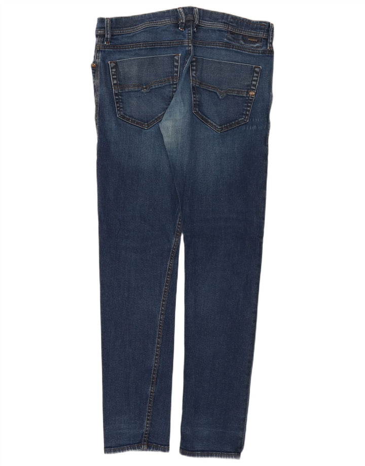 DIESEL Masculino Tepphar Carrot Slim Jeans W33 L32 Azul Algodão