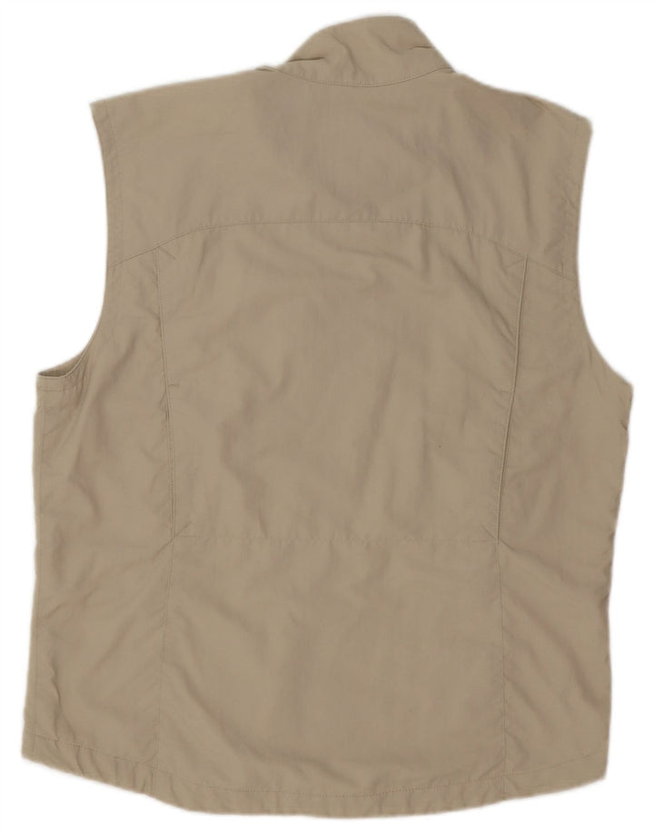 Jack Wolfskin Jaqueta masculina sem mangas para treino, Reino Unido 36/38 Médio Bege