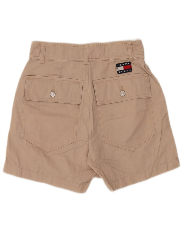 Shorts cargo feminino Tommy Hilfiger cintura alta W26 pequeno bege
