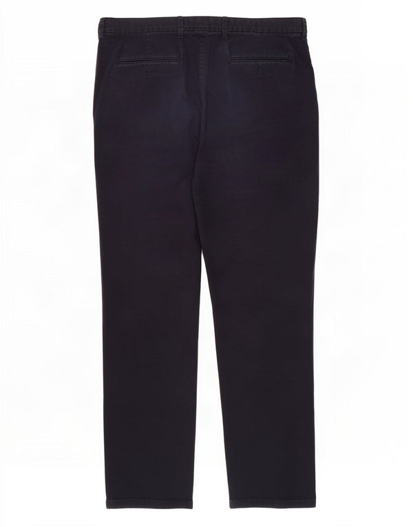 Calça Chino Masculina Marks & Spencer Solta Fit W42 L33 Algodão Azul Marinho