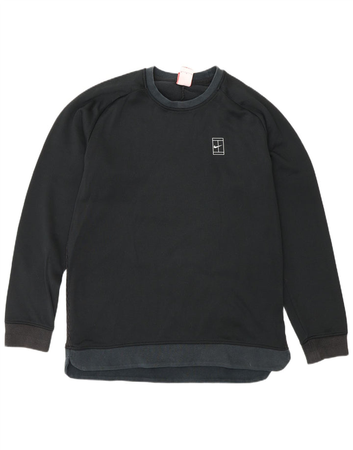 Nike masculino moletom jumper médio algodão preto