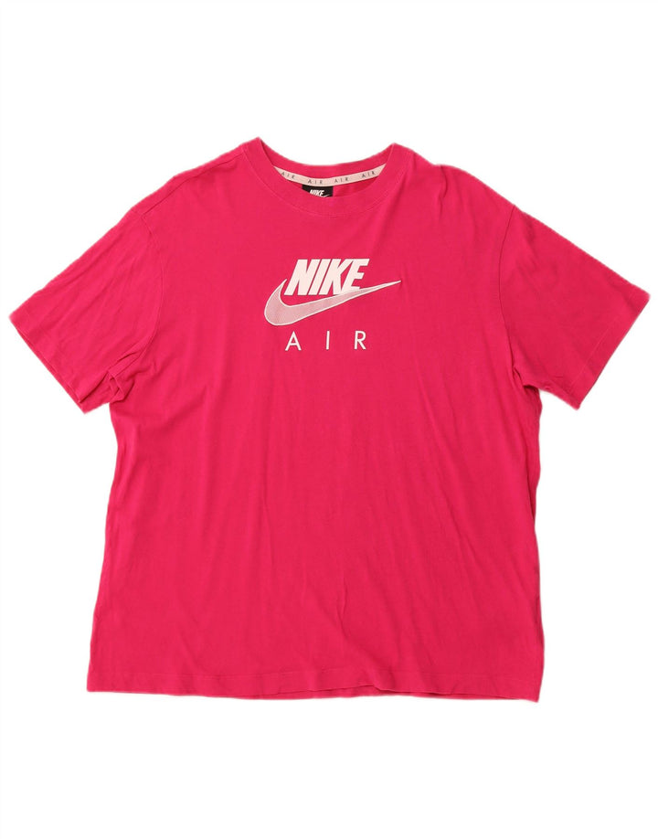 Camiseta masculina Nike Air Graphic Top Médio Algodão Rosa