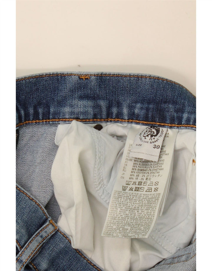 DIESEL Jeans retos femininos W30 L27 algodão azul