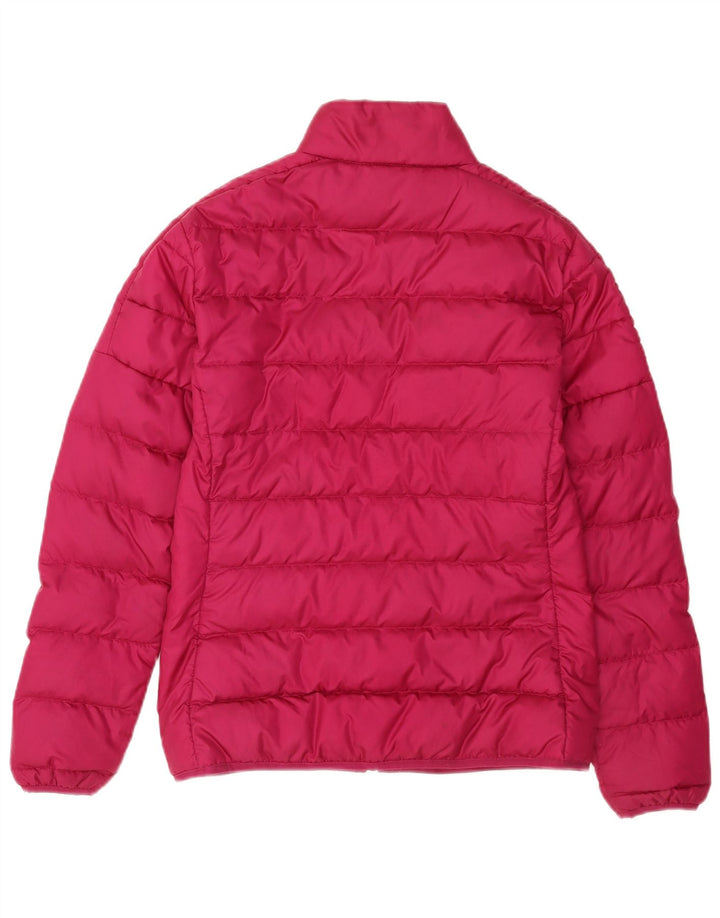 Jaqueta acolchoada feminina Adidas UK 8/10 poliéster rosa pequeno