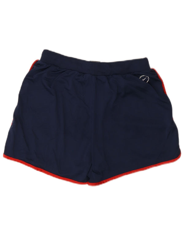 Shorts esportivos femininos Nike Dri Fit UK 8 pequenos azul marinho poliéster