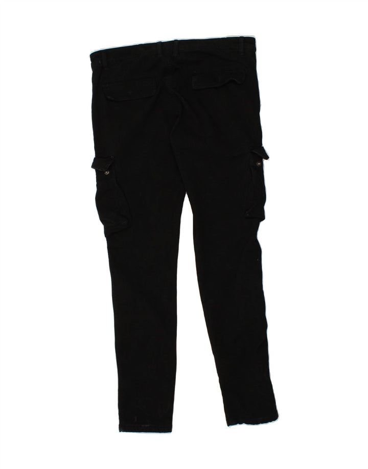 J.SETTE Womens Slim Cargo Trousers IT 50 XL W36 L32 Black Cotton Vintage J.Sette and Second-Hand J.Sette from Messina Hembry 