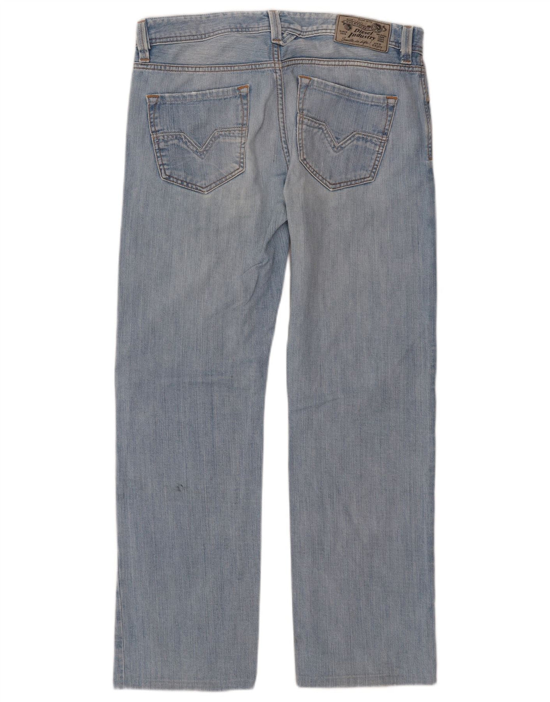 Diesel Mens Larkee Straight Jeans W33 L30 Azul Algodão