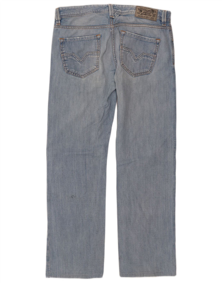 Diesel Mens Larkee Straight Jeans W33 L30 Azul Algodão