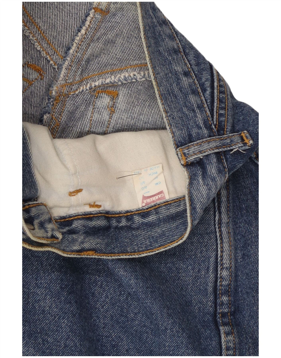 Saia jeans feminina Carrera Midi W30 algodão azul médio
