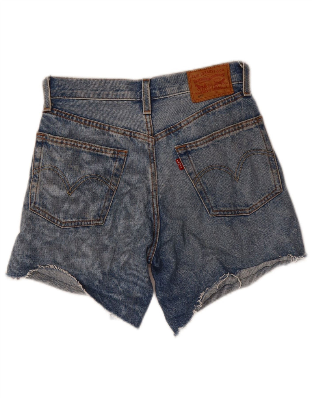 Shorts jeans feminino 501 da LEVI'S W24 XS azul algodão