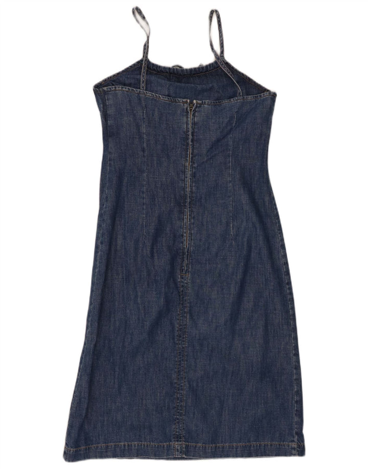 Vestido jeans feminino sem mangas Tom Tailor EU 36 pequeno algodão azul marinho