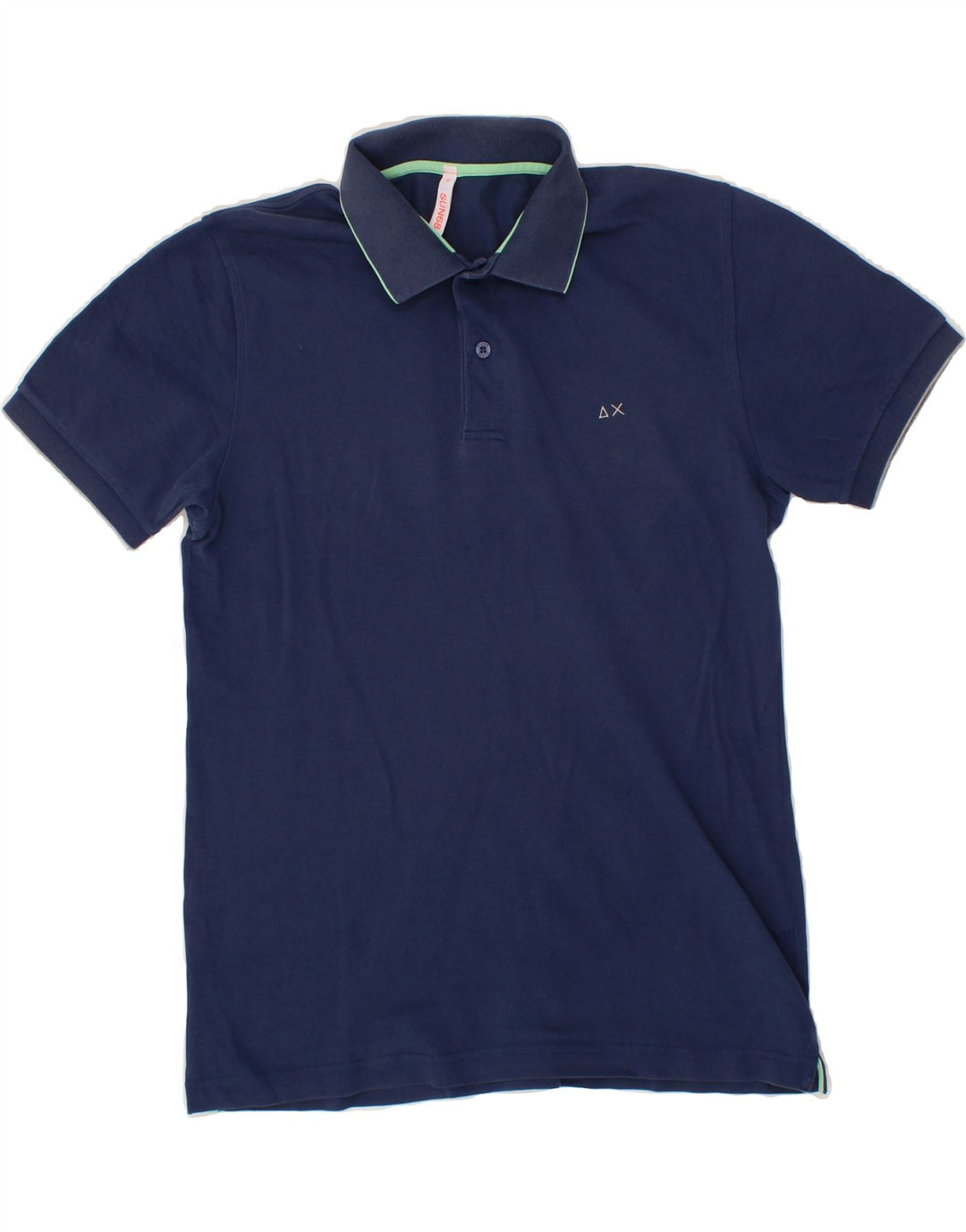 SUN68 Mens Polo Shirt Medium Navy Blue Cotton Vintage Sun68 and Second-Hand Sun68 from Messina Hembry 