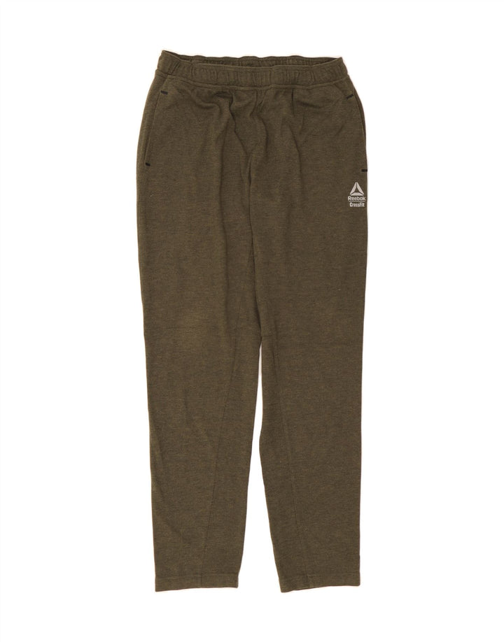 REEBOK Mens Tracksuit Trousers Medium Khaki Polyester Vintage Reebok and Second-Hand Reebok from Messina Hembry 