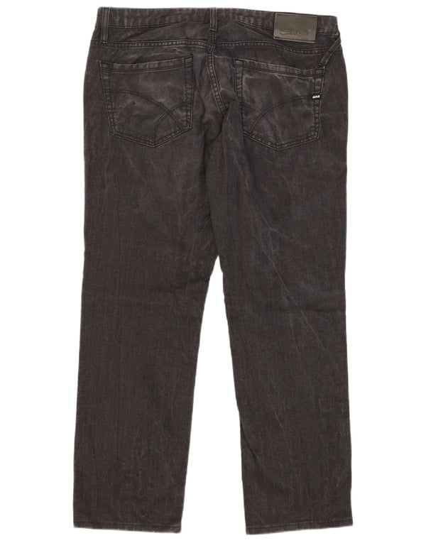 Calça jeans reta masculina Gas W36 L29 algodão cinza