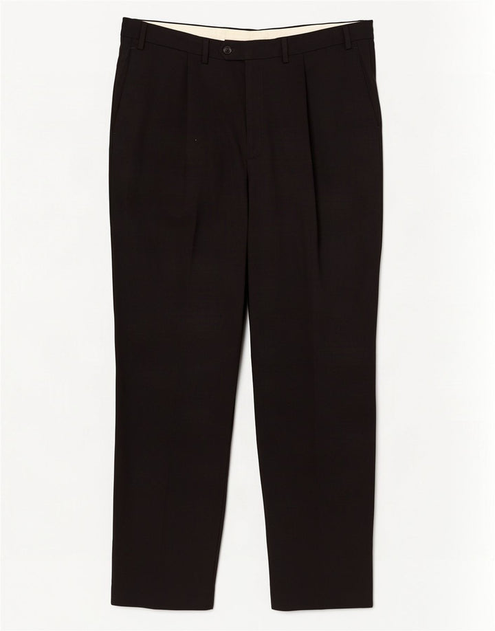 Calça feminina Marks & Spencer W40 L33 lã preta