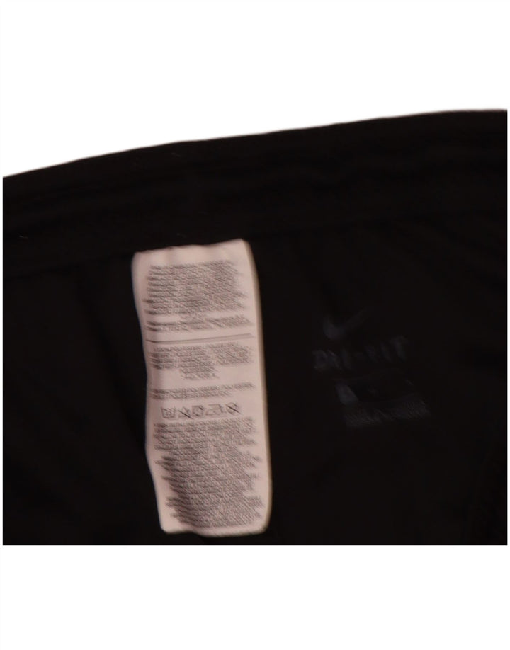 Shorts esportivos masculinos Nike Dri Fit médio preto colorblock poliéster