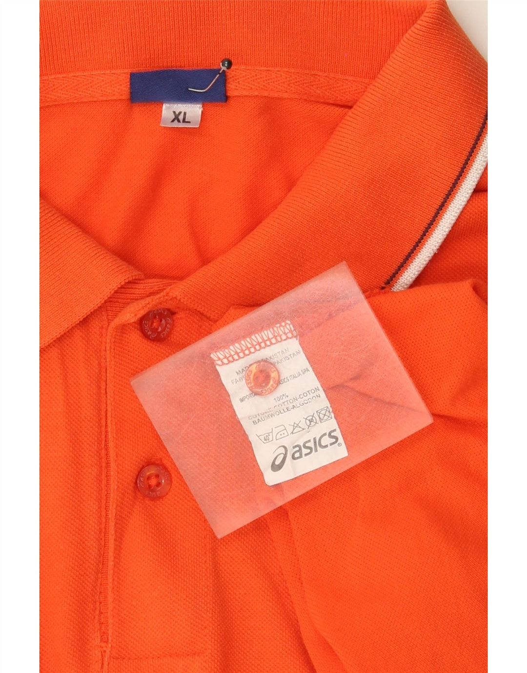 Camisa polo masculina Asics XL laranja algodão