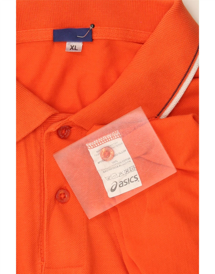 Camisa polo masculina Asics XL laranja algodão