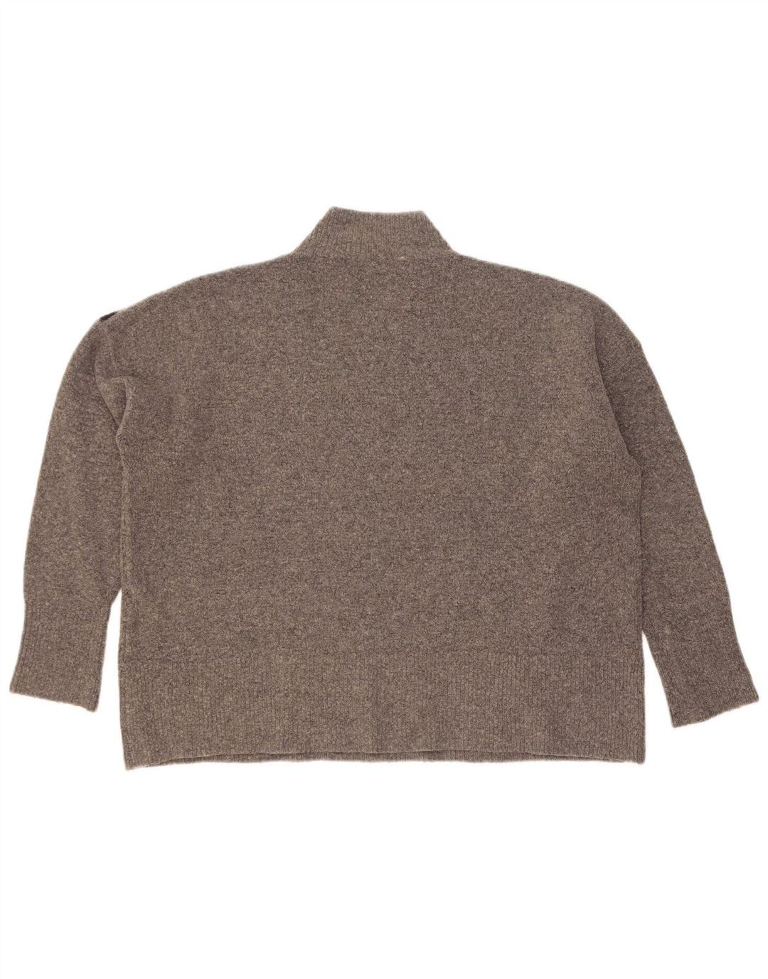 Suéter feminino Marks & Spencer com gola tartaruga Reino Unido 18 XL cinza