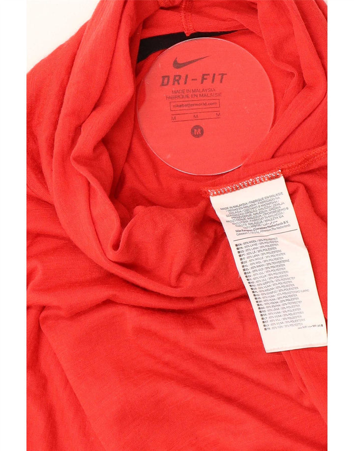 Nike Mens Dri Fit Top Manga Longa Lã Vermelha Média
