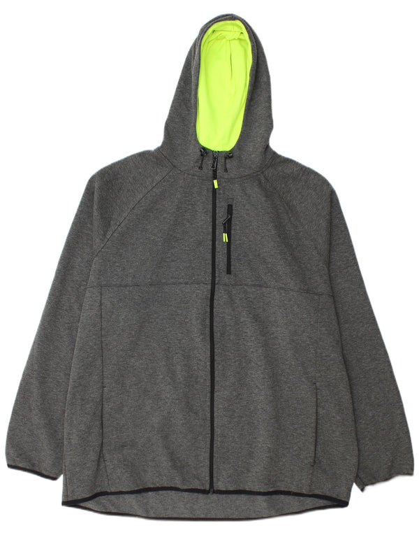 Suéter Russell Athletic masculino com capuz e zíper 2XL poliéster cinza