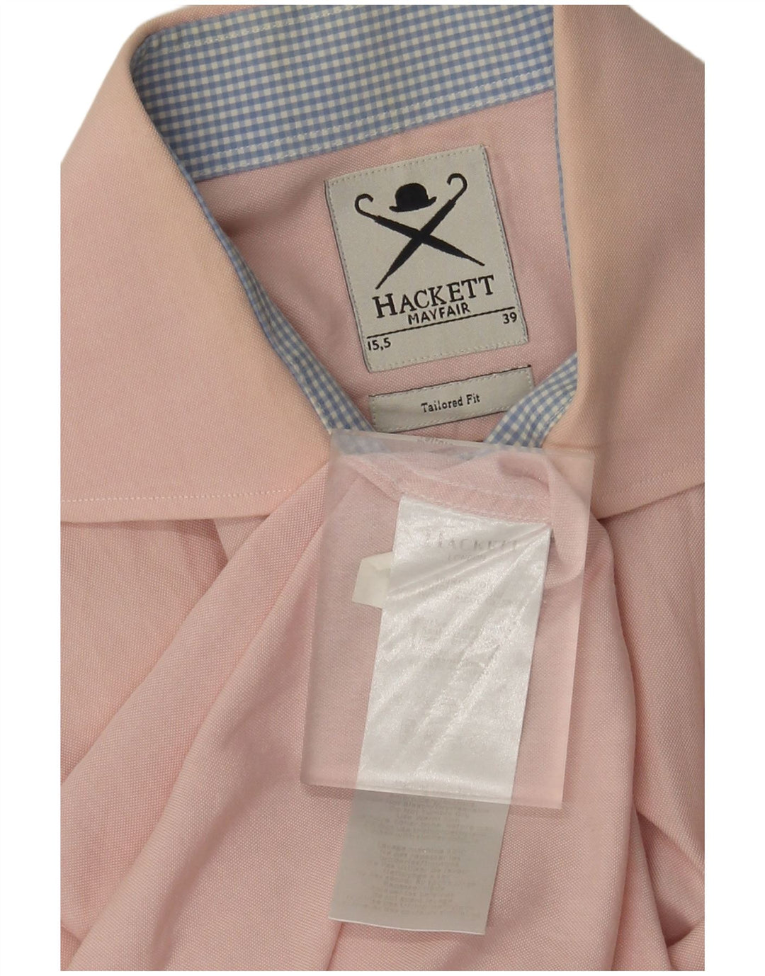 Camisa formal masculina Hackett sob medida tamanho 15 39 algodão rosa médio