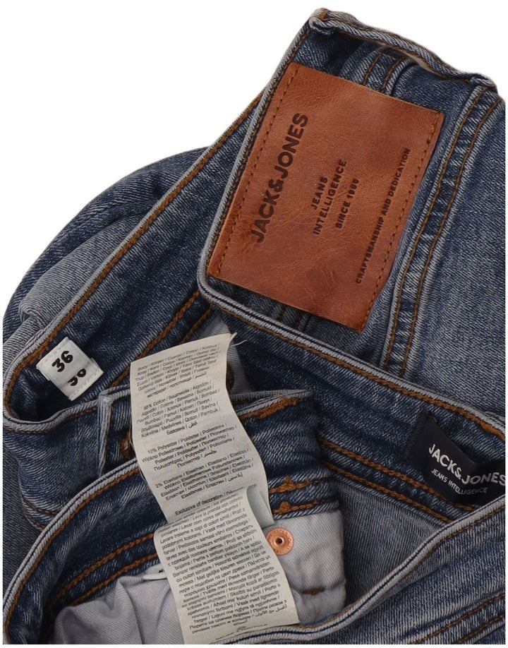 Jack & Jones Masculino Tim Straight Jeans W36 L30 Azul Algodão