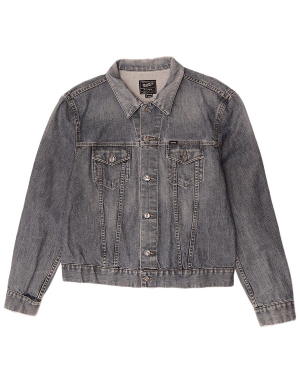 Jaqueta jeans masculina Gas UK 40 grande algodão azul