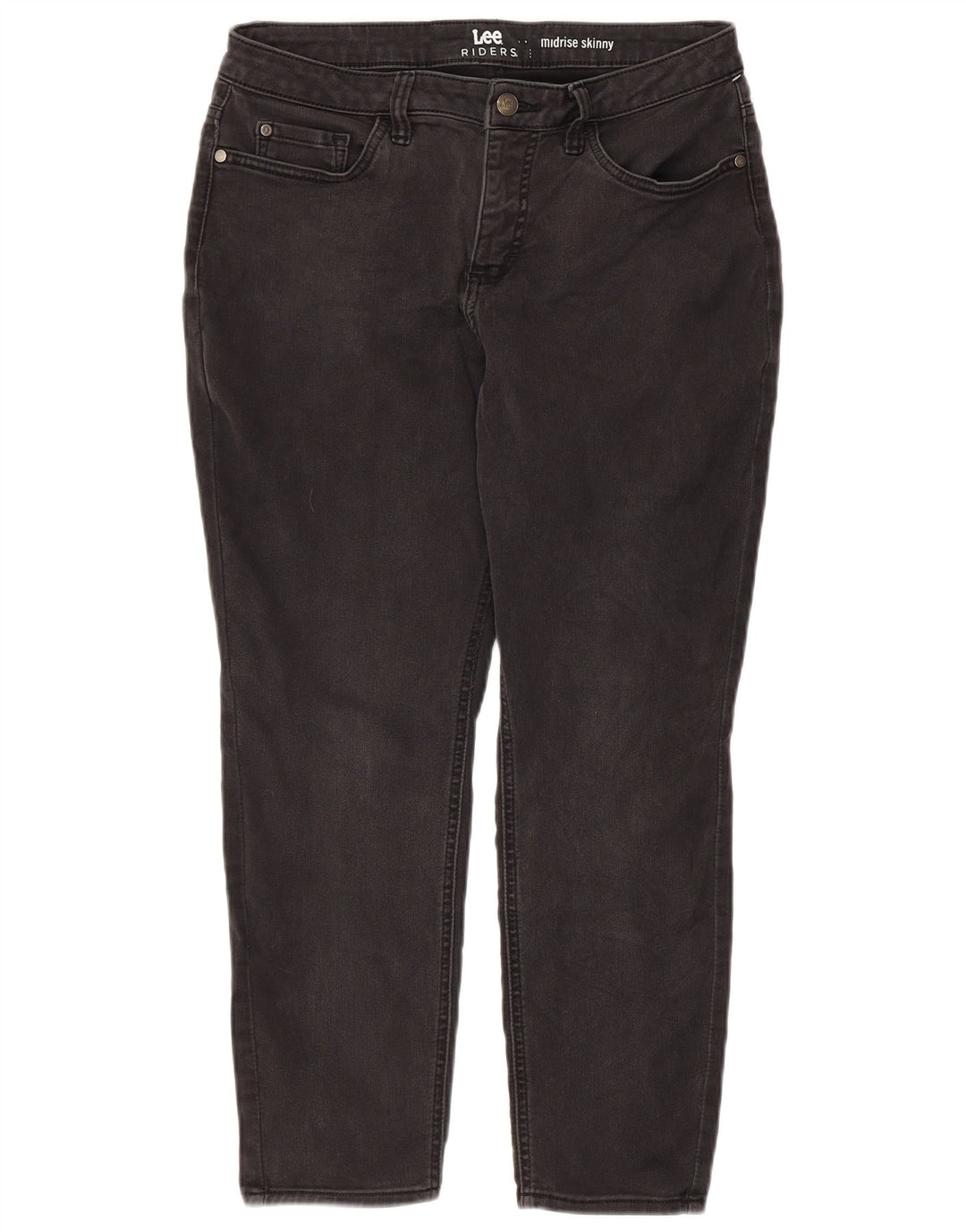 Calça jeans skinny feminina LEE Riders cintura média US 4 pequena W32 L24 preta