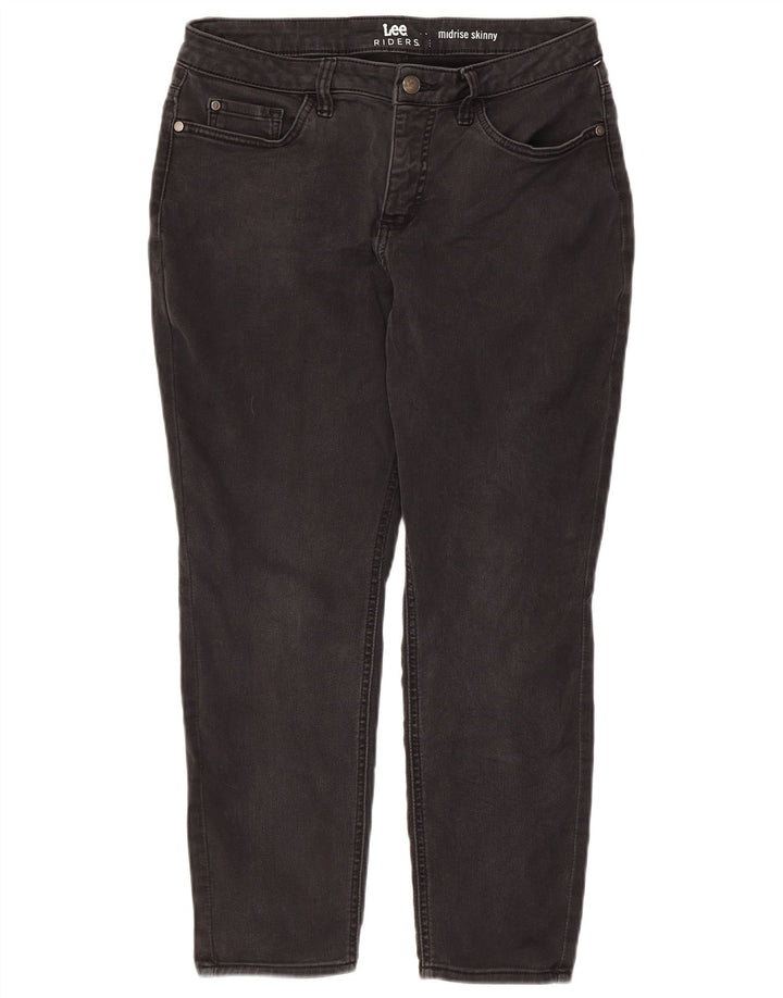 Calça jeans skinny feminina LEE Riders cintura média US 4 pequena W32 L24 preta