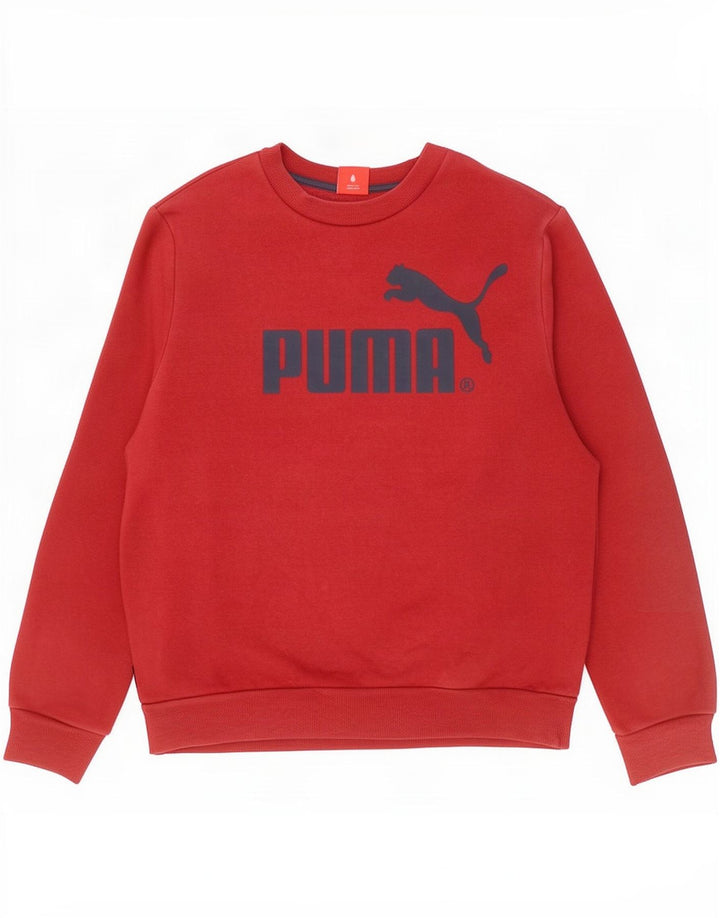 Puma Mens Graphic Moletom Jumper Grande Vermelho