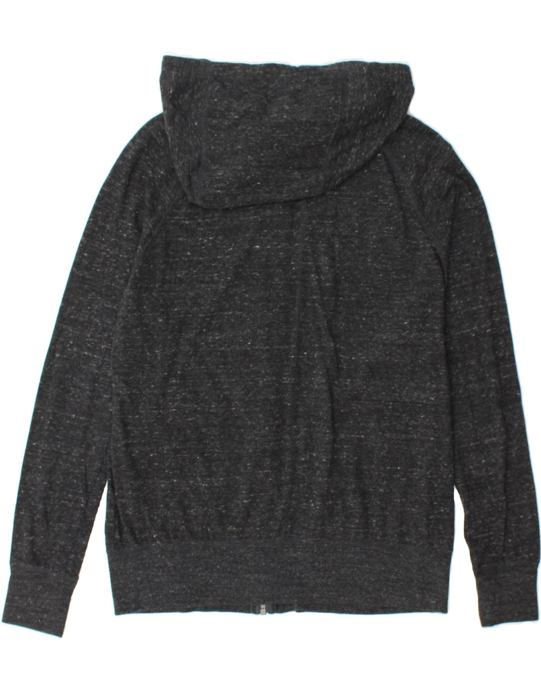 NIKE Womens Zip Hoodie Sweater UK 16 Large Grey Flecked Cotton Vintage Nike and Second-Hand Nike from Messina Hembry 