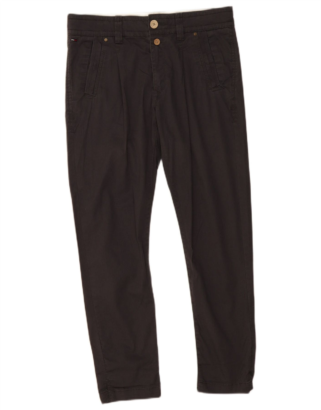 Calça casual feminina TOMMY HILFIGER W27 L27 algodão cinza