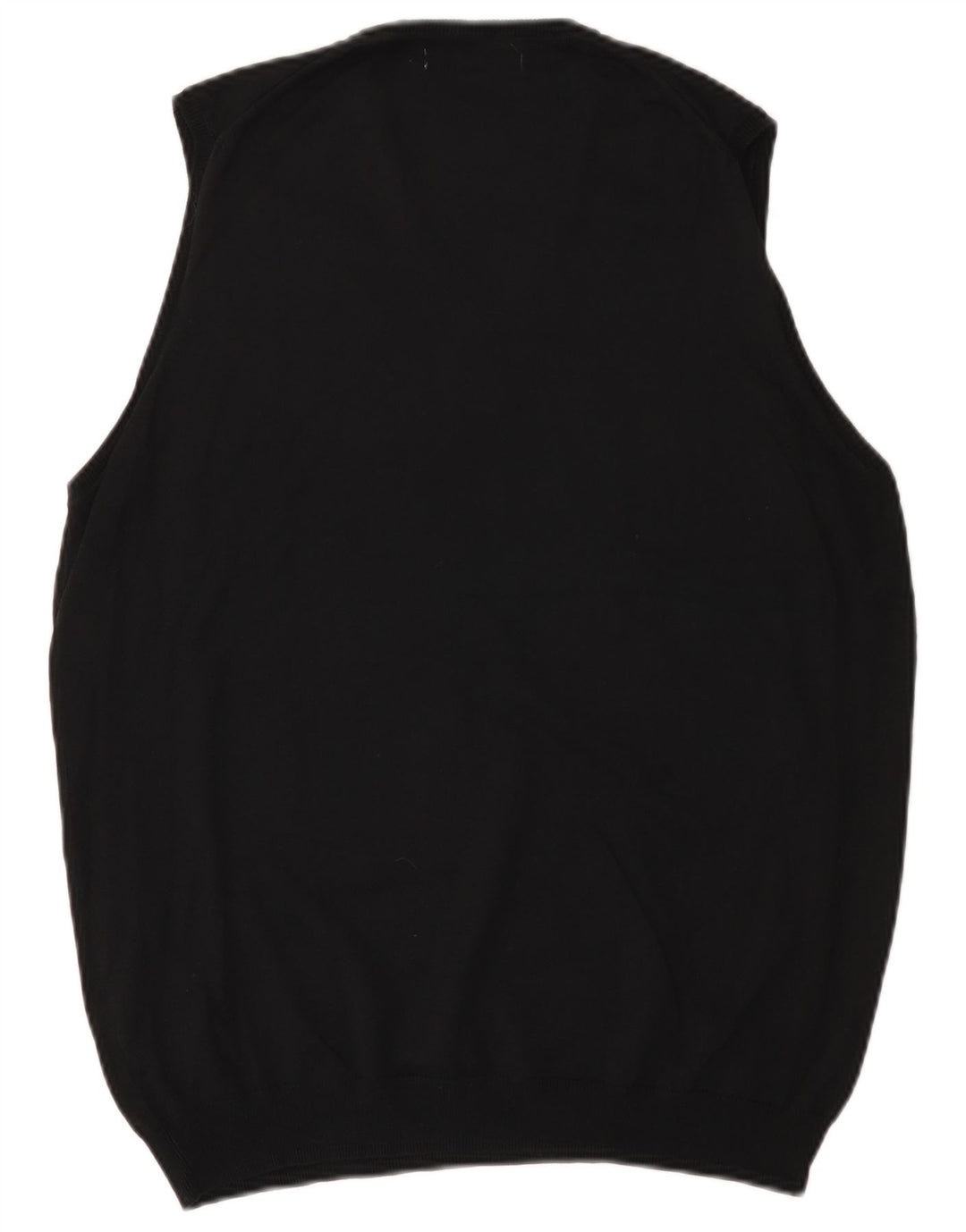 Zara Mens Basic Vest Tank Top Grande Algodão Preto