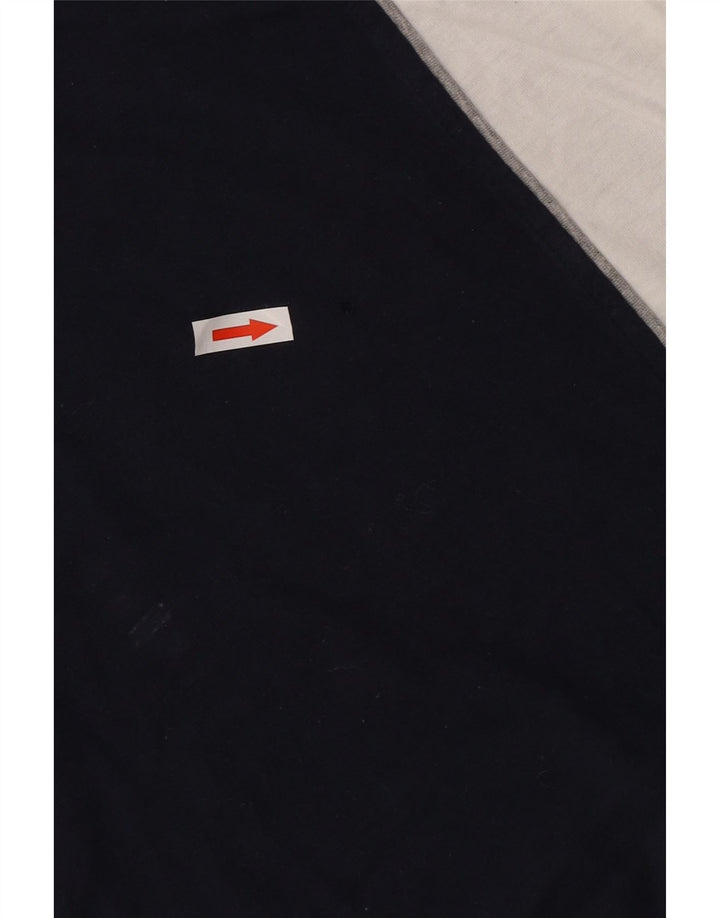 Colete gráfico masculino Champion Top médio azul marinho de algodão colorblock