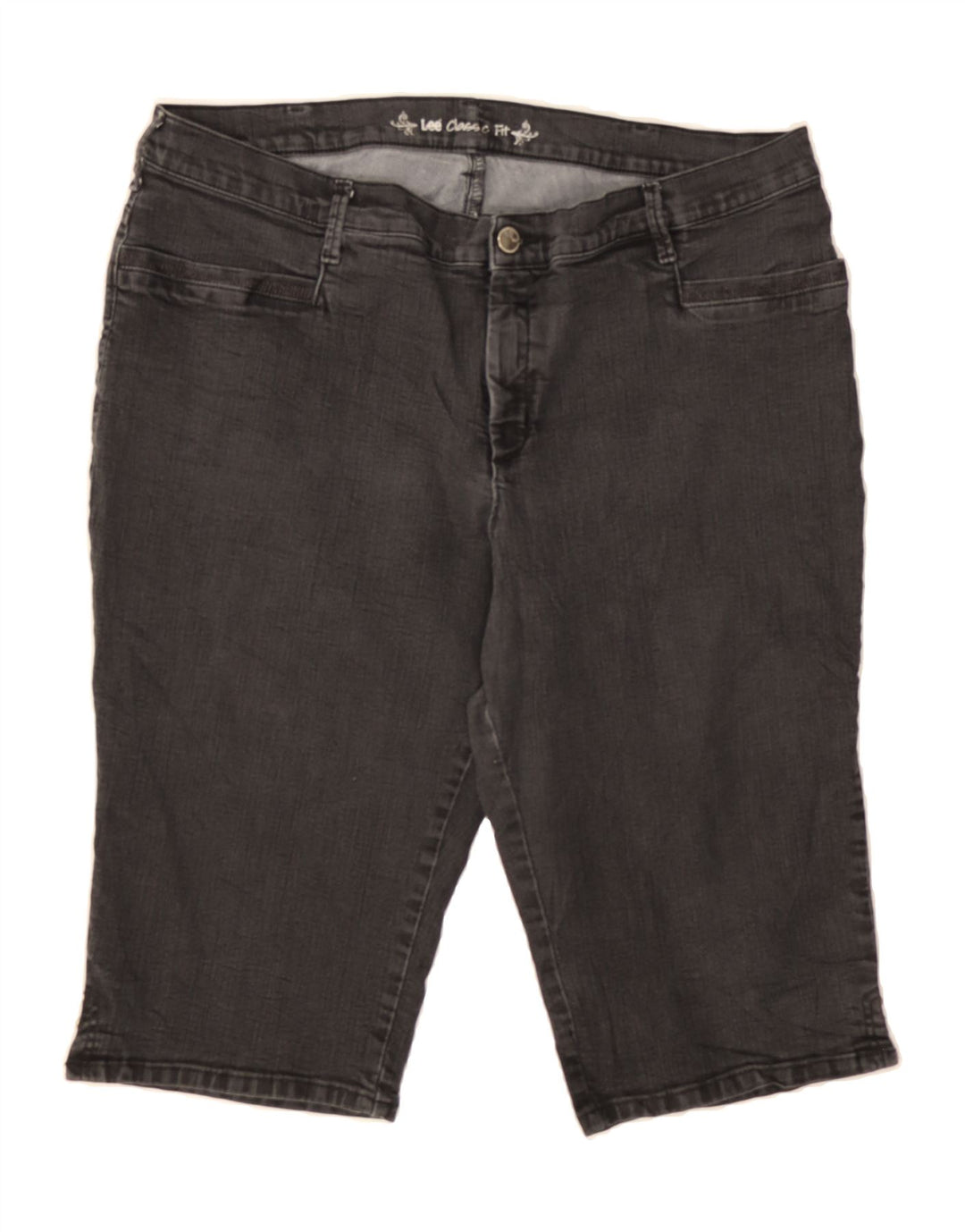 LEE Womens Classic Fit Bermuda Denim Shorts US 22 3XL W44 Grey Cotton Vintage Lee and Second-Hand Lee from Messina Hembry 