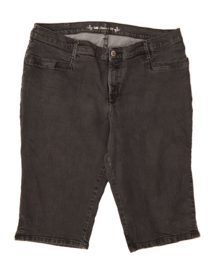 LEE Womens Classic Fit Bermuda Denim Shorts US 22 3XL W44 Grey Cotton Vintage Lee and Second-Hand Lee from Messina Hembry 