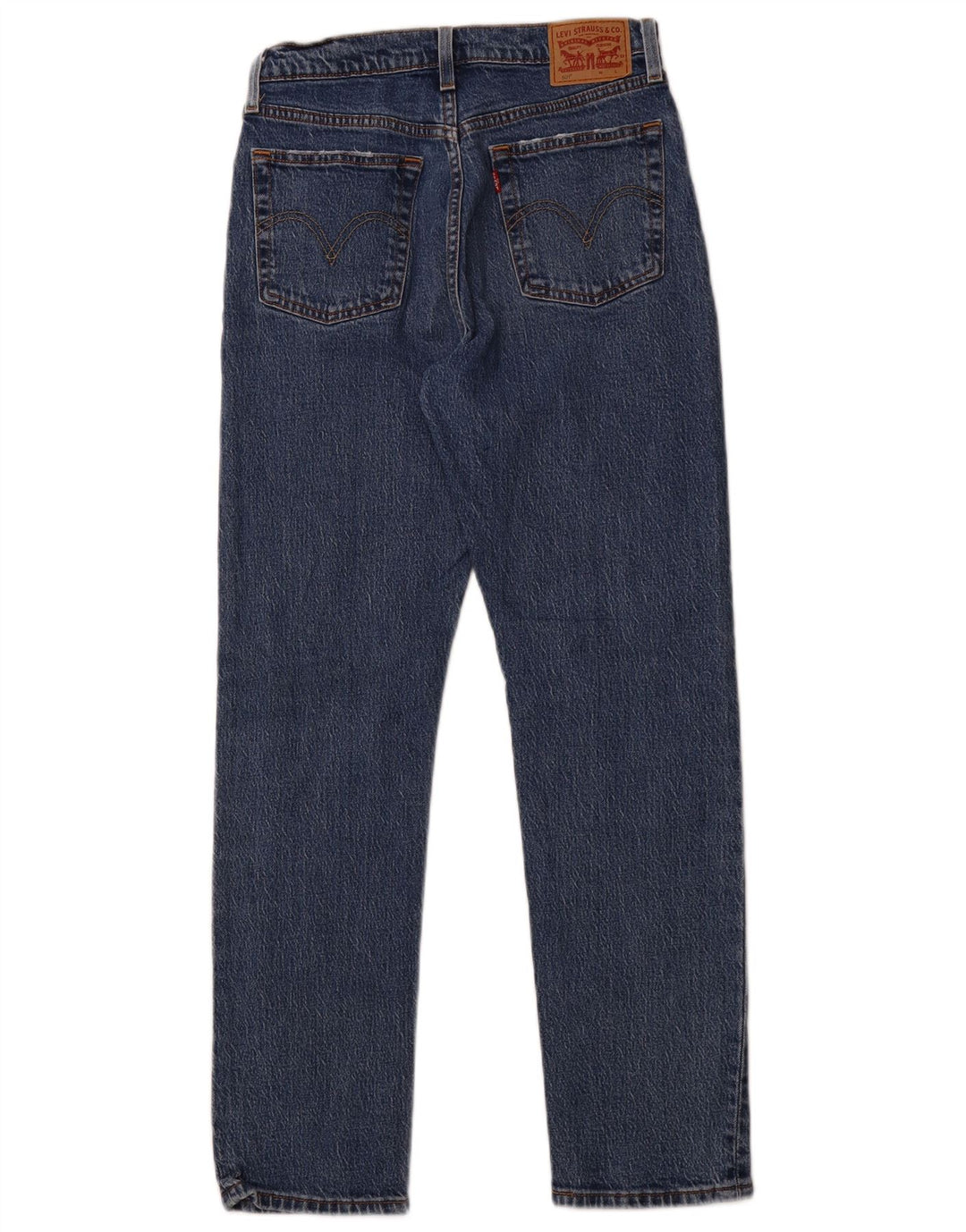 LEVI'S Masculino 501 Straight Jeans W27 L30 Azul Algodão