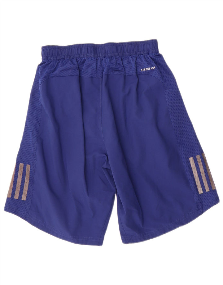 Shorts esportivos masculinos Adidas Primegreen pequenos poliéster azul marinho