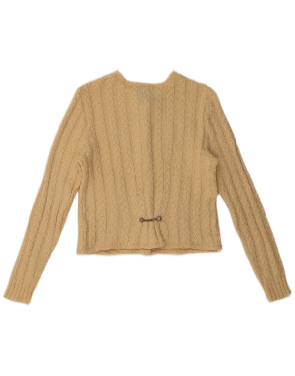 Bolero Jumper feminino Arbep EU 40 lã amarela média