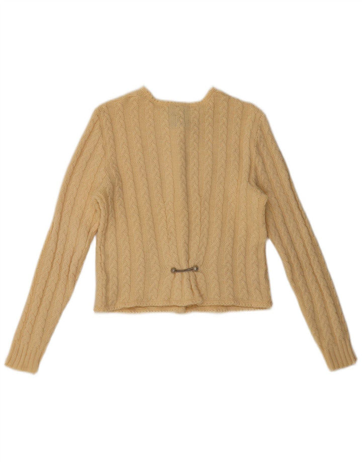 Bolero Jumper feminino Arbep EU 40 lã amarela média
