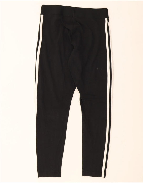 Adidas Womens Crop Leggings UK 8/10 Pequeno Algodão Preto