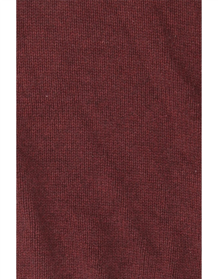 Suéter masculino Marks & Spencer com gola xale, algodão médio vinho