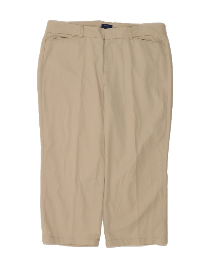 DOCKERS Womens Straight Capri Trousers US 16 2XL W38 L23 Beige Cotton Vintage Dockers and Second-Hand Dockers from Messina Hembry 