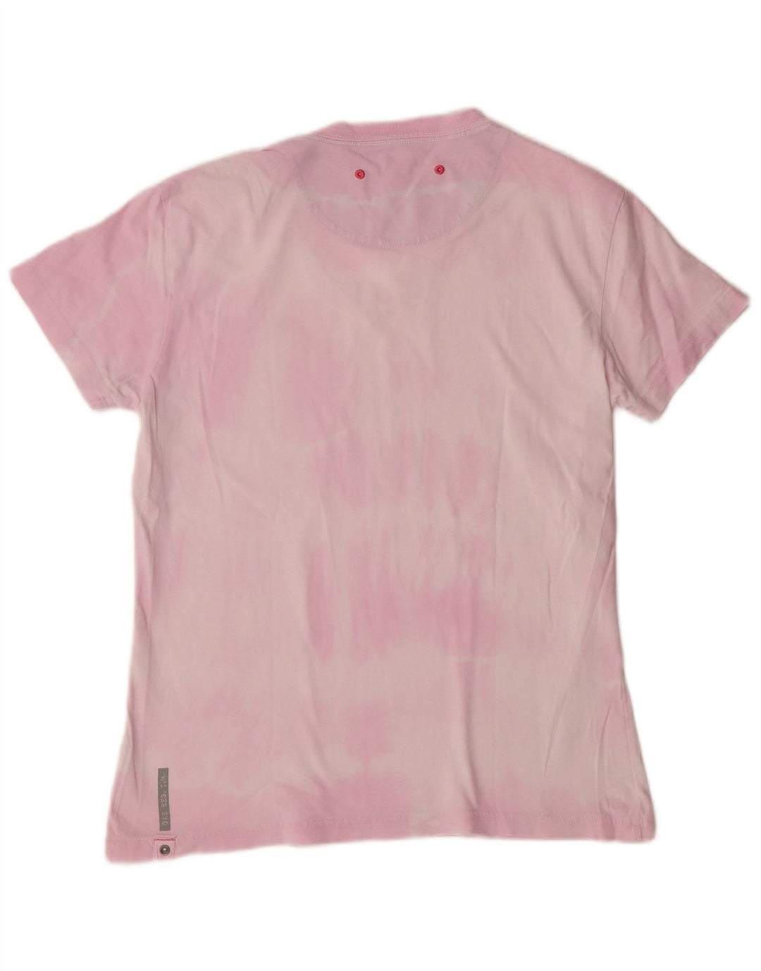 Camiseta masculina Gas UK 14 algodão tie-dye rosa médio