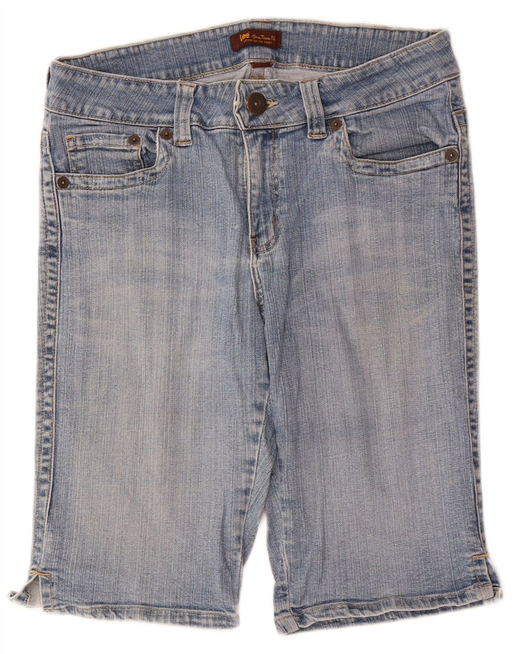 Shorts jeans feminino LEE EUA 11/12 grande W32 algodão azul