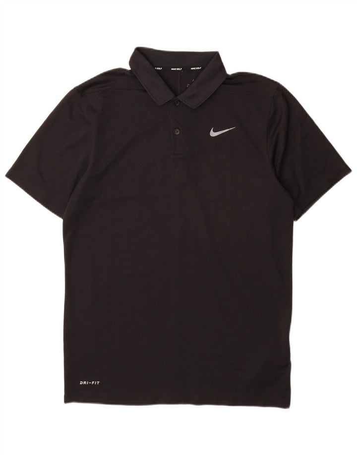 Camisa polo masculina Nike Dri Fit pequena poliéster preta