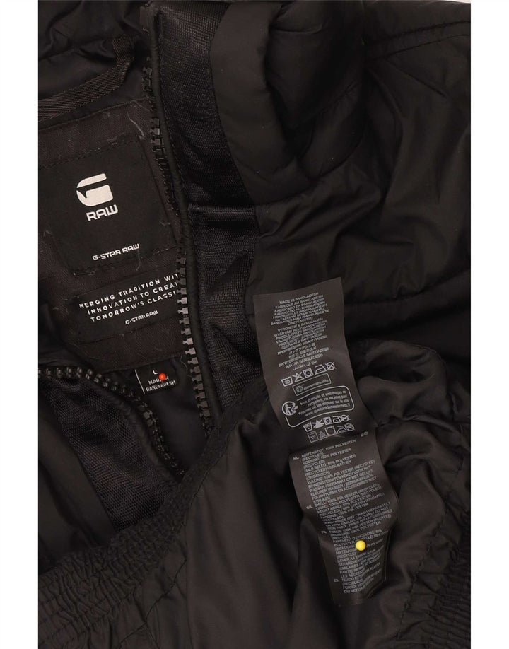 Jaqueta acolchoada feminina G-Star UK 16 grande poliéster preto