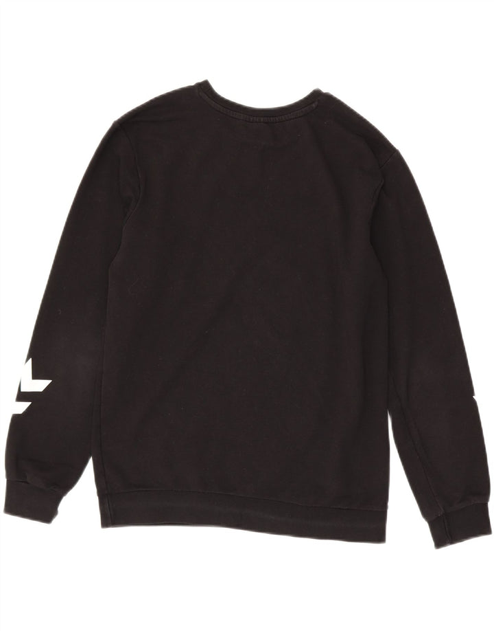 Hummel Boys Graphic Sweatshirt Jumper 13-14 Anos Algodão Preto